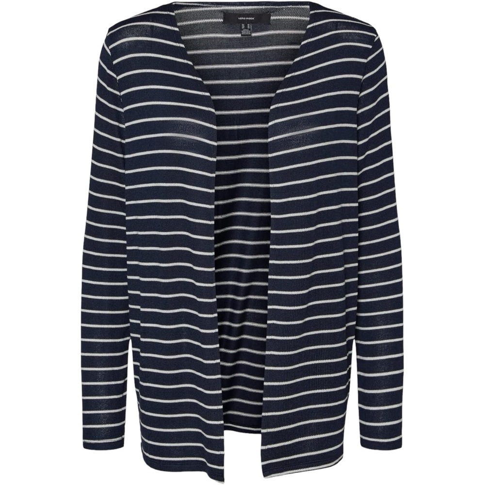 Vero Moda Brianna Striped Open Cardigan Lightweight Knit Sweater Cardigan
